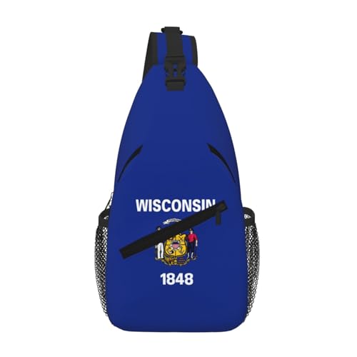 Sac à dos Wisconsin imprimé drapeau américain pour voyage