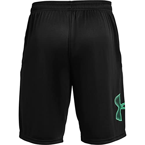 Image of Under Armour Men's Tech Graphic 10 inch Shorts, Black (006) /Matcha Green, XX-Large