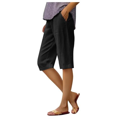 Pantalon capri confortable pour femme finie la taille qui serre au quotidien