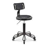Frisierhocker, Retro-Barhocker, runder Hocker im Industriestil, drehbarer Hocker, kann angehoben und abgesenkt Werden, Schuhwechselhocker, massiver Rebar-Barberhocker, Esszimmerhoc