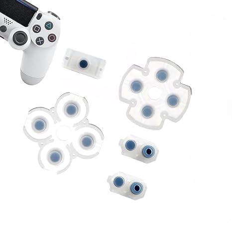 Rubber Silicone Conductive Button Pad Set for PS4 DualShock 4 Controller JDS-050 JDS-055 – Replacement D-Pad, Conductive Film & Buttons – Soft, Durable, High Sensitivity Repair Kit-picture-22
