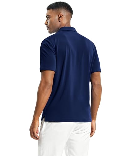 Polo de golf MIER évite la transpiration et protège du soleil bleu S