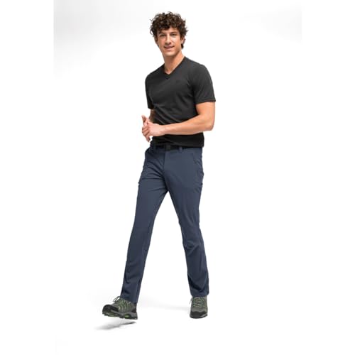 Maier Sports Nil, Herren Wanderhose, Wasserabweisende Outdoorhose für Trekking und Hiking, PFC-frei, mSTRETCH pro 4 & Dryprotec, Rollup-Funktion, Grau, 29 (W42/L32)
