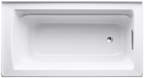 image for KOHLER K-1123-RA-0 Archer 5-Foot Bath with Comfort Depth Design, Integ