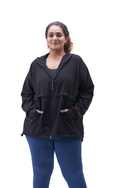 Wrangler Plus Size Long Jackets for Women| Long Coat for Women Winter Wear | Long Hooded Jacket with Full Sleeves and Snap Buttons and Zip in neutral