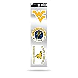 Rico Industries RSS280101: West Virginia University 3-Piece Retro Spirit Decals