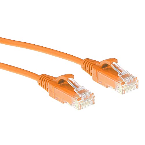 ACT Cat6 Network Cable, U/UTP LSZH LAN Cable, Thin 3.8mm Slimline, Flexible Snagless Ethernet Cable with RJ45 Connector