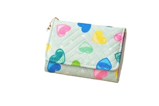 WOFIER Sweet Hearts Mini Wallet for Girls Cute Printed Trifold Purse with Coin Pocket Card Holder Compact Design Multi 2 Free Size-image-7