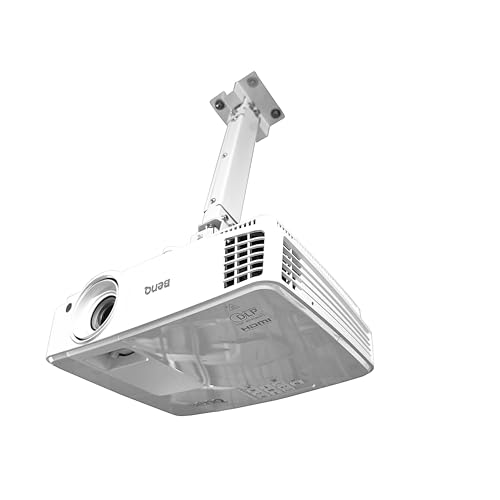 Beamer Deckenhalterung für BenQ TH685i TH585P TK700 MU613 Projektorhalter Decke, direkt passend vorbereitet, 3-Punkt-System, sichere Montage für Konferenzräume (Für BenQ TH685i TH585P TK700 MU613)