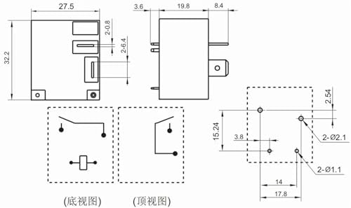 Relé GPD-1A 12V 40A de 4 pines para control de corriente automotriz 3