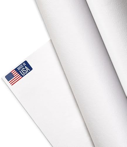 Marine Vinyl Fabric, Upholstery Faux Leather, Outdoor Boat Automotive, DIY and Crafting Pleather - Individual 1 Yard Cut 36"x54" (White)