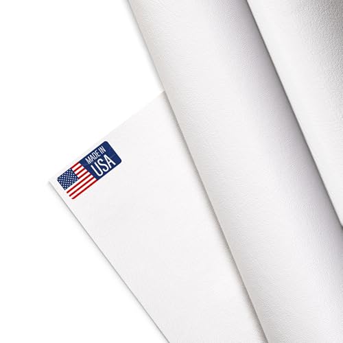 Marine Vinyl Fabric Upholstery Faux Leather Outdoor Boat Automotive DIY and Crafting Pleather - Individual 1 Yard Cut 36x54 (White)