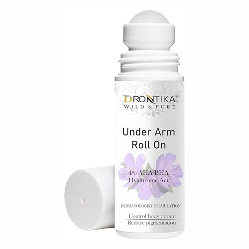 Image of Drontika Wild & Pure Lavender Deodorant Roll-On with AHA & BHA - Pack of 2 | Long-Lasting, Natural Odor Protection for Underarms | Alcohol-Free, Skin-Friendly Formula