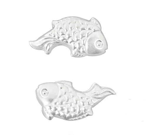 KMJ Pure Silver Fish/Chandi Ki Machli for Astrological and Lal Kitab Remedy | Silver Fish for Vastu, Pooja (Wt. 1 Gram)