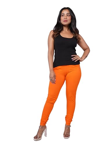 Image of Le-Soft Ladies Cotton Legging | Buttery Soft Stretchy Fit | Churidar Length | Leggings for Women and Girls | Small - 3XL Plus