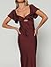 Summer Satin Flutter Sleeve Wedding Guest Dresses for Women Sweetheart Neckline Cutout Tie Back Midi Cocktail Dress Burgundy