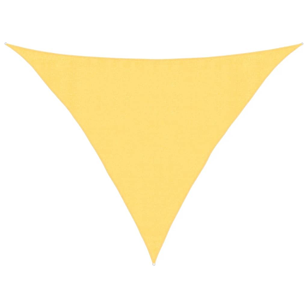 vidaXL Sunshade Sail - Beige HDPE Triangular Sunshade with UV and Mould Protection, Perfect for Garden/Terrace/Playground, Wind and Water Permeable, Easy Assembly — image 1