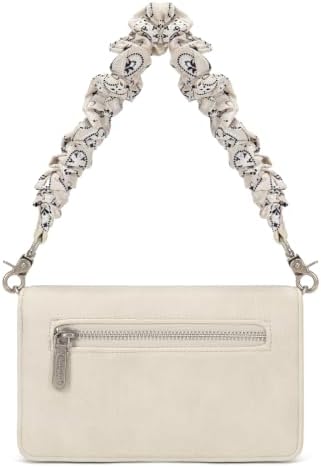 Wrangler Small Flap Crossbody Purse Cute Wallet Purse Ruched Paisley Strap — view 5