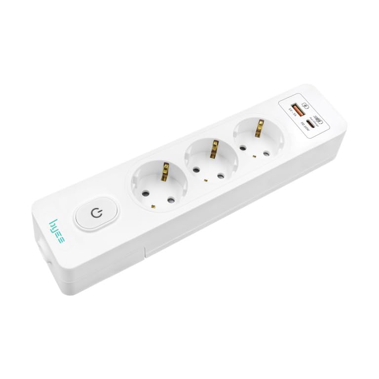 Üçlü Anahtarlı USB Hızlı Şarjlı (20W) Topraklı Priz, 2m, Çocuk Korumalı