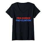 Womens Pro Choice Pro Clinton V-Neck T-Shirt