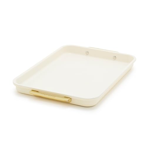 GreenPan Bakeware 13" x 9" Ceramic Nonstick Quarter Sheet Pan, Cream