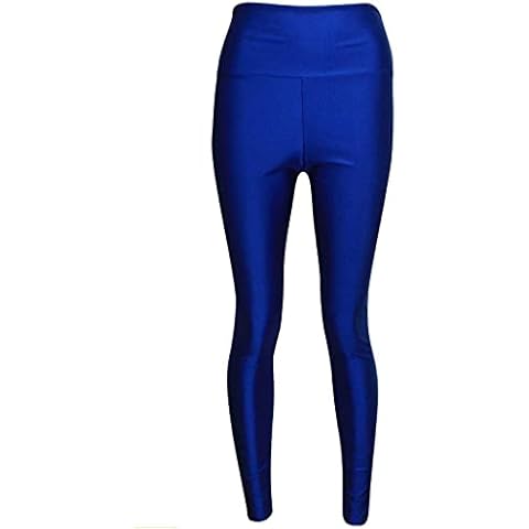 JJ CLOTHING Women's Shiny High Waist Leggings Cover