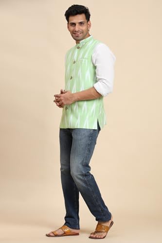 Image of SKAVIJ Men's Casual Nehru Jacket Business Vests Lightweight Waistcoat Slim Fit Suit Vest