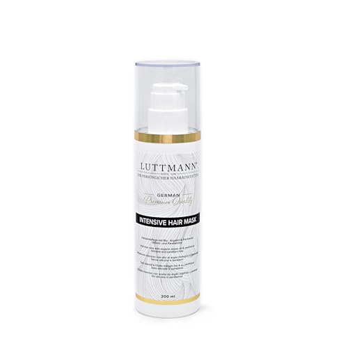 LUTTMANN® Intensive Hair Mask 200 ml, Hair Mask with Organic Argan Oil & Panthenol, Silicone and Paraben-Free