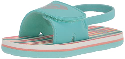 Image of Roxy Girl's TW Finn Sling Back Flip Flop Sandal Sandal, NAVY DREAM, 7 M M US Toddler