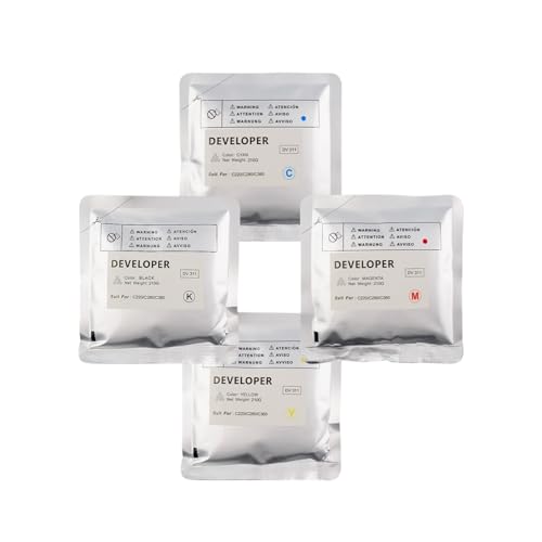 Poudre de Développement DV311 Jaune 210g - Lot de 4 de Recharges pour Imprimante Laser