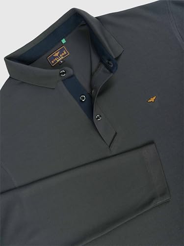 Image of STELLERS Men's Full Sleeve Polo T-Shirt | Feather Touch Feel | Odour Resistant | Wrinkle Free | Quick Dry | Stretchable | Lightweight | Anti-Static | UV Resistance | Anti-Microbial