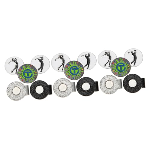 Marqueur de golf avec clip magnétique HEMOTON en alliage de zinc pour casquette - Lot de 15 pièces