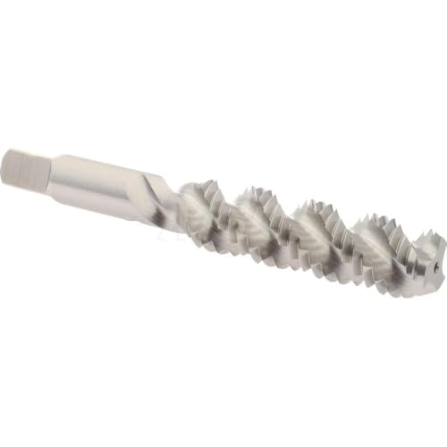 Hertel Spiral Flute Tap, 1/2-13, UNC, 3 Flute, Bottoming Chamfer, 3B Class of Fit, High-Speed Steel, Bright/Uncoated Finish, 3-3/8" OAL, Right Hand