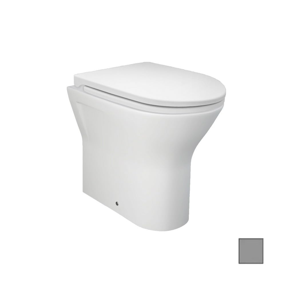 Vase WC gris mat pour rénover une salle de bains moderne et minimaliste