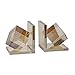Marks Cuadros Decorativos para estanterías, Cuadros de Cristal geométricos para Libros Pesados, 1 par de escritorios de Oficina de Sala de Estar, Bookends for Home Office, School, Support Sookends