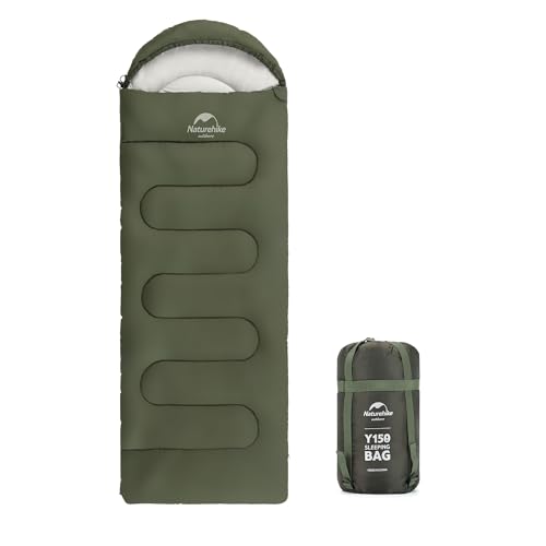 Best Sleeping Bags UK 2025 2 Naturehike 3-Season Envelope Sleeping Bag - Ultralight Waterproof Blanket With Small Pack Size, 220 x 85 cm, Splicable for Adults (Right Opening)