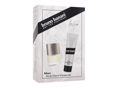 bruno banani Set de regalo para hombre con agua de colonia y gel de ducha con aroma fascinante y aromático, 30 ml y 50 ml