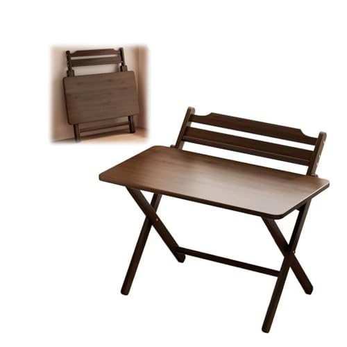 補強新アップグレードの多機能携帯式クスノキ(楠竹)折りたたみデスク。窓辺用、レトロ風、小規模住宅専用、学習・事務用、ベッドサイド用に適しています 耐荷重強く、素材が分厚い。 高低 4 段階調節可能で、組み立て不要、開けてすぐに使用できます。安定した支えがあ
