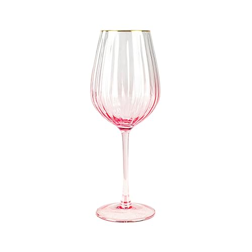 NOVASTYL - Lot de 4 verres à pied gatsby 57.5cl en verre rose - 1605450