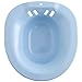 Produktbild NANANA Sitzbad Sitzbäder Medical Grade aus Kunststoff, Sitzbad Bidet Einsatz Toiletteneinsatz Sitzbadewanne für Ältere Schwangere Frauen Vermeiden Sie Die Hockung, 39.5X36.5X9cm,Blue