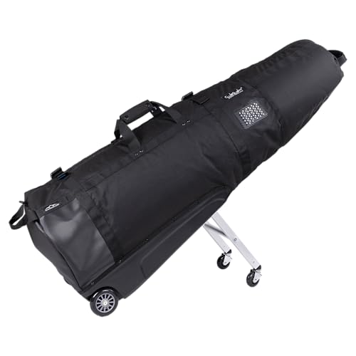 Sun Mountain ClubGlider Journey Golf Travel Bag - 4-Wheel Rolling System, Extendable & Retractable Legs for Easy Transport, Effortless Travel & Maneuverability - Black
