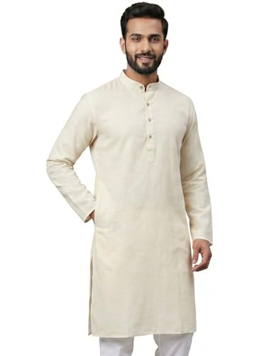 Image of Men's Traditional Ethnic Kurta Long Solid Casual