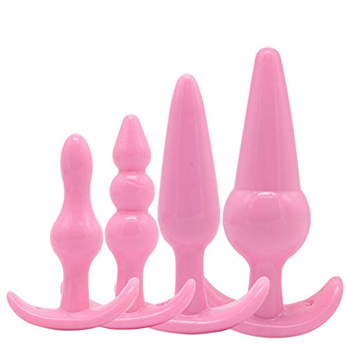ZXT Silicon Training Toys Kit for Womens Stimulation, 4 pcs Beginners Anales Set
