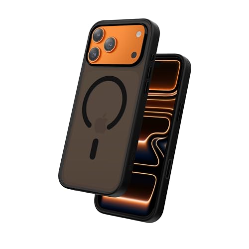 FLOLAB Surtect Tri-Fusion Magnetic for iPhone 17 Pro Max Case Protective Slim Design Magsafe Compatible Military Grade - Full Black Matte Translucent