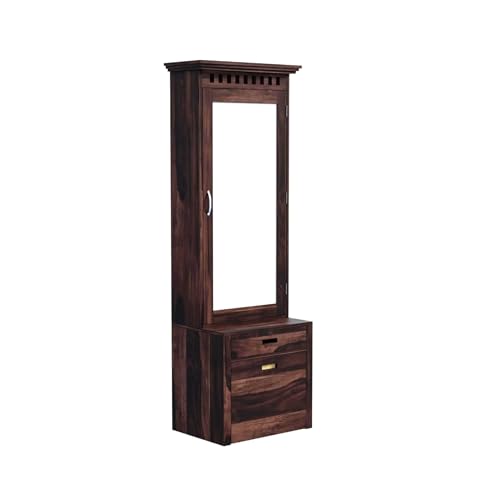 Image of Sheesham Solid Wood Dressing Table for Bedroom with Drawer (Walnut Finish)