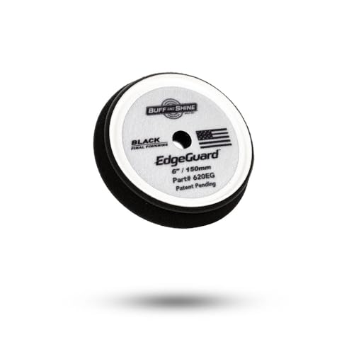 Image of Buff and Shine - EdgeGuard Foam Buffing Pads - Black - 6 inch Finishing Pad - Pack of 2