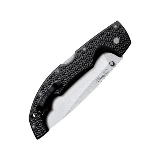 Image of Cold Steel XL Voyager 5.5 inch AUS10A Drop Point Razor-Sharp Blade 6.75 inch Griv-Ex Handle Everyday Carry Tactical Folding Knife, Blister Pack