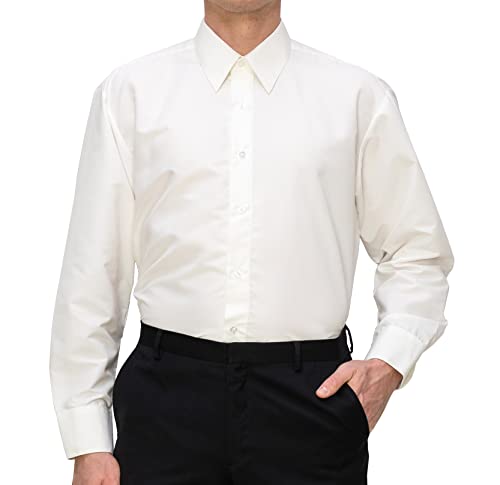 Men's Microfiber Tuxedo Dress Shirt Laydown Collar, Non Pleat2