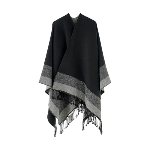 Bufanda de moda con flecos tamaño grande para clima frío y abrigo