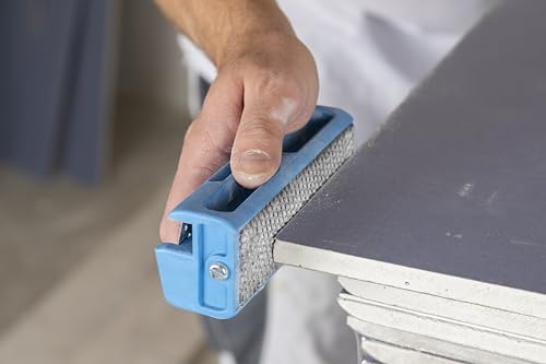 Knauf Kantenhobel mit 1 Arbeitsklinge und 3 Ersatzklingen – Gips-Hobel zum exakten Anfasen von Gipsfaser-Platten, Trockenbau-Hobel